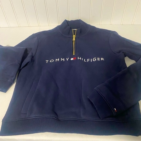 Tommy Hilfiger Girls Quarter Zip Sweater Size Large (12/14) NWOT - Picture 1 of 4